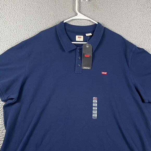 Levi's Polo Golf Shirt Men's 3XL Navy Causal Preppy Sports Formal Travel New - Picture 1 of 11